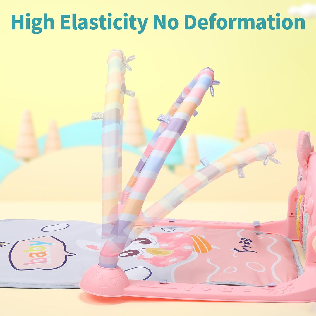 CUTE STONE Spielbogen Baby, Klavier Spieldecke baby mit Musik & Lichtern, Spielmatte mit Spielbogen