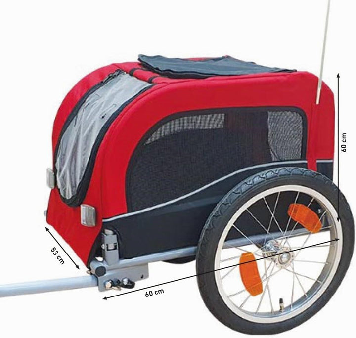 Nobby 62395 Fahrradanhänger SENLIMA S, B 53 x H 60 x L 60/117 cm, bis zu 15 kg