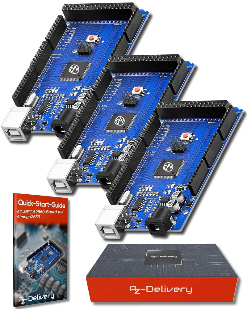 AZDelivery 3 x AZ-MEGA2560-Board Board mit AZ-MEGA2560-Board inklusive E-Book!, 3