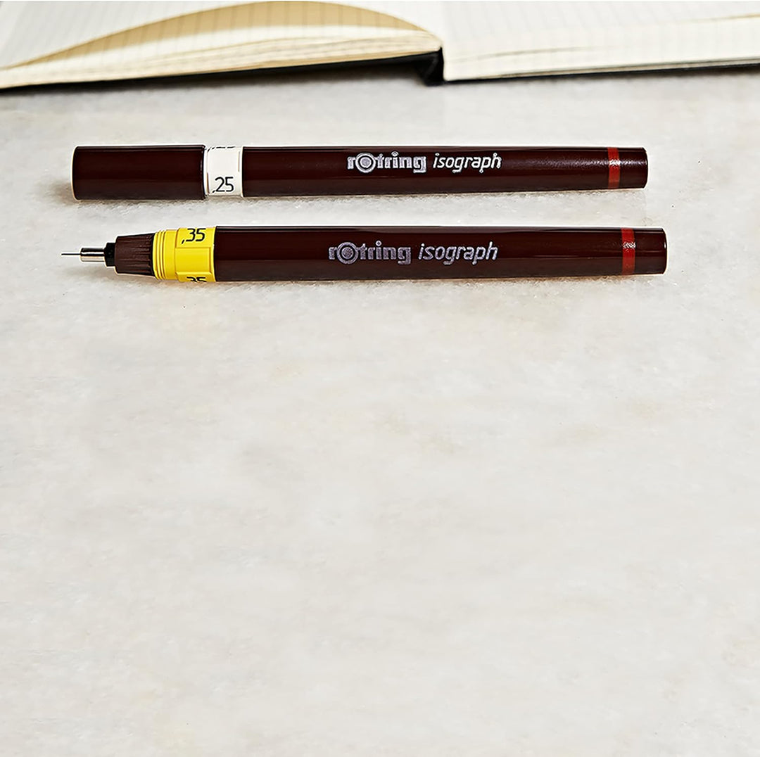 rOtring Isograph technischer Zeichenstift | 0,35 mm nachfüllbare Fineliner, 0,35 mm