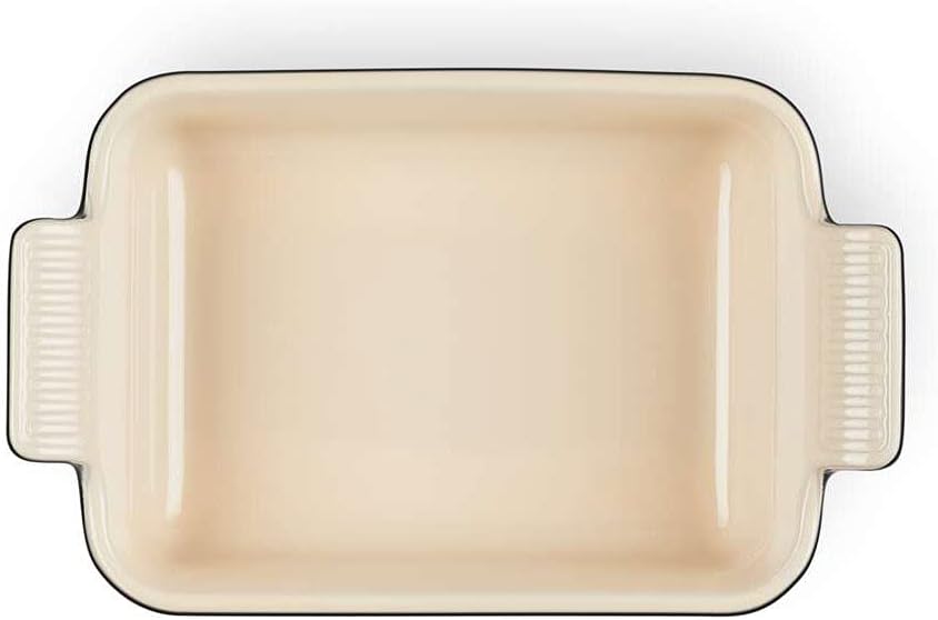 Le Creuset Rechteckige Auflaufform Tradition aus Steinzeug, 19 cm, 1.1 Liter, Schwarz matt, 71102190