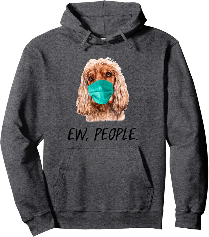 COCKER SPANIEL mit Gesichtsmaske Mundschutz Hund EW PEOPLE Pullover Hoodie