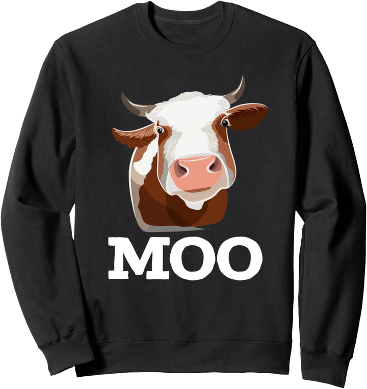 Lustige Kuh Muh Bauernhof Tier Humor Sweatshirt
