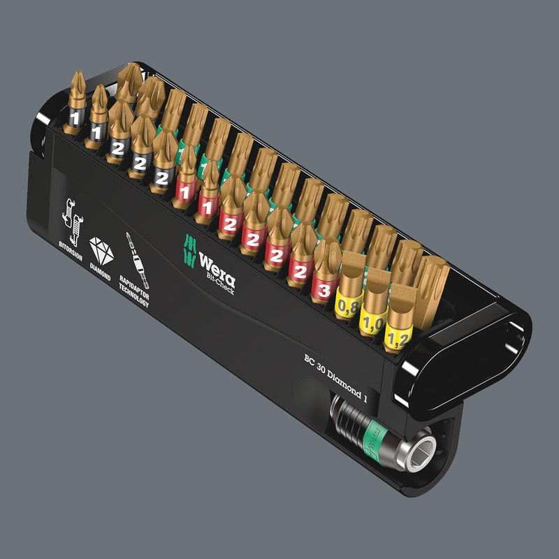 Wera 05057431001 Sortiment, Bit-Check Diamond 1, 30-teilig, Stück Bit-Check 30 Diamond 1 Single