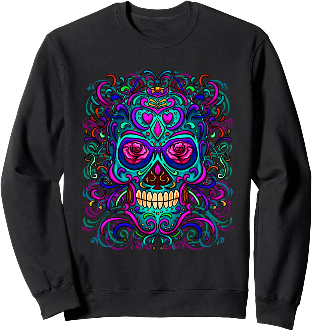 Zuckerschädel Grafik Sweatshirt