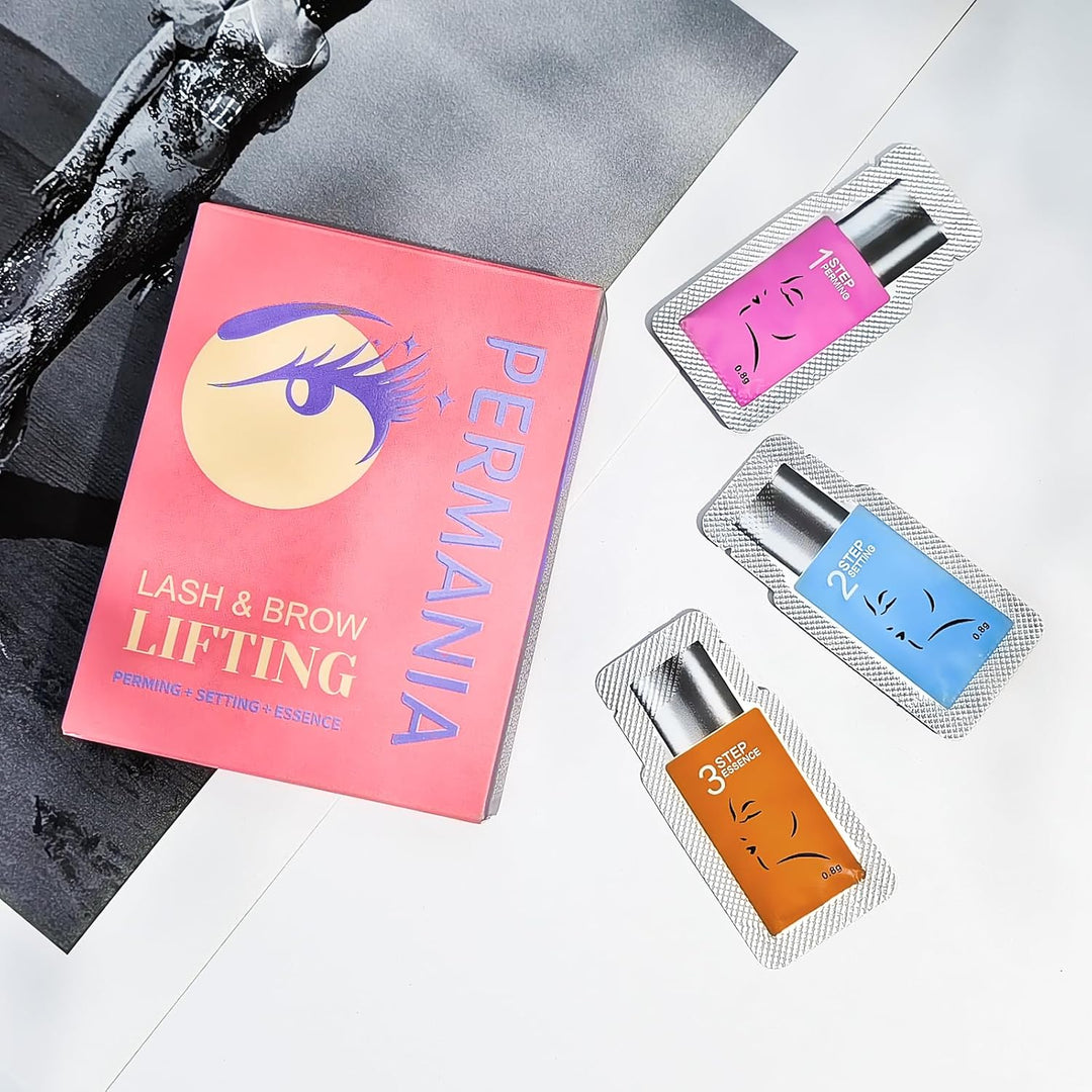 PERMANIA Wimpernlifting Set, Lash Lifting Set, Einzeln Verpackt Wimpern & Augenbrauen Lifting, Verwe