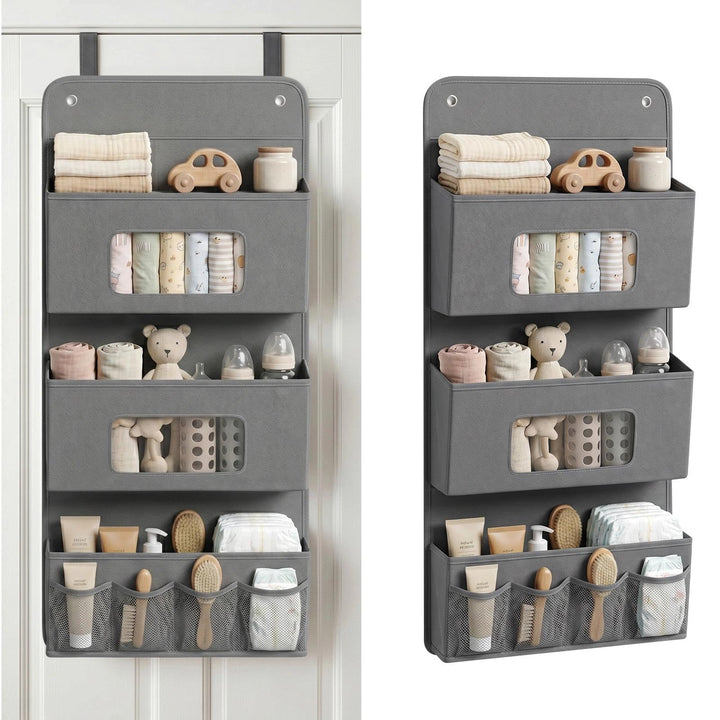 Hänge Organizer mit 3 Fächern, Hängeorganizer 3-Schichten 40x90cm, Kleiderschrank Organizer Hängend,