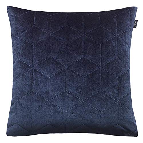Joop! Velvety Marine Zierkissenhülle ohne Füllung Farbe Marine Grösse 45x45cm Blau, Blau