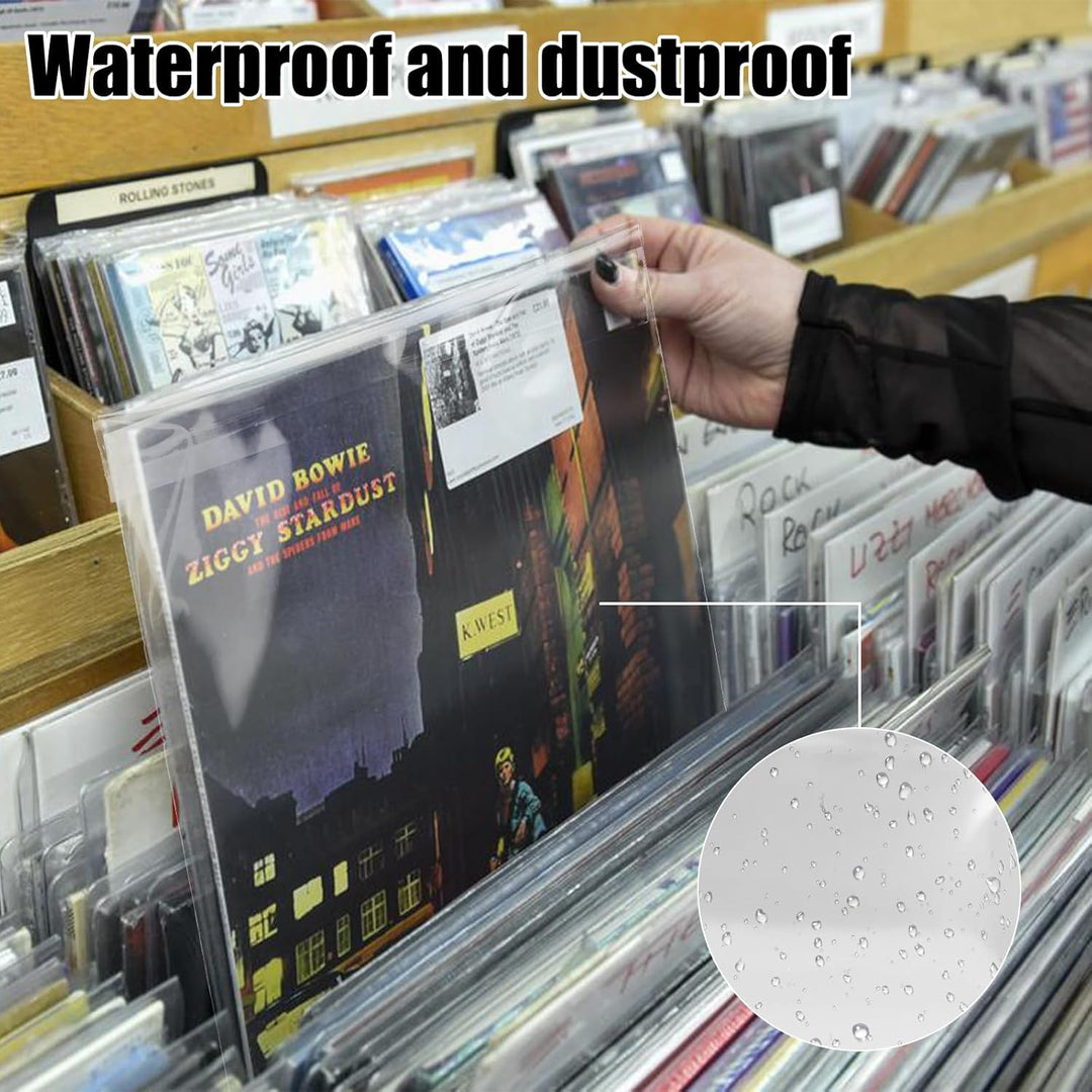 12 Zoll Schallplatten Hüllen Aussenhüllen: 100 Stück LP Schutzhüllen Vinyl Hüllen für Single & Doppe