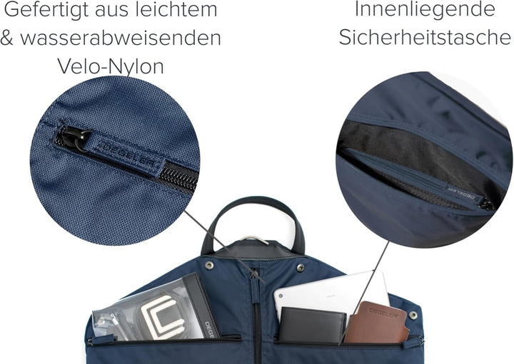 DEGELER SkyHanger - Kleidersack mit einzigartigem Titan-Kleiderbügel für Damen & Herren - durchdacht