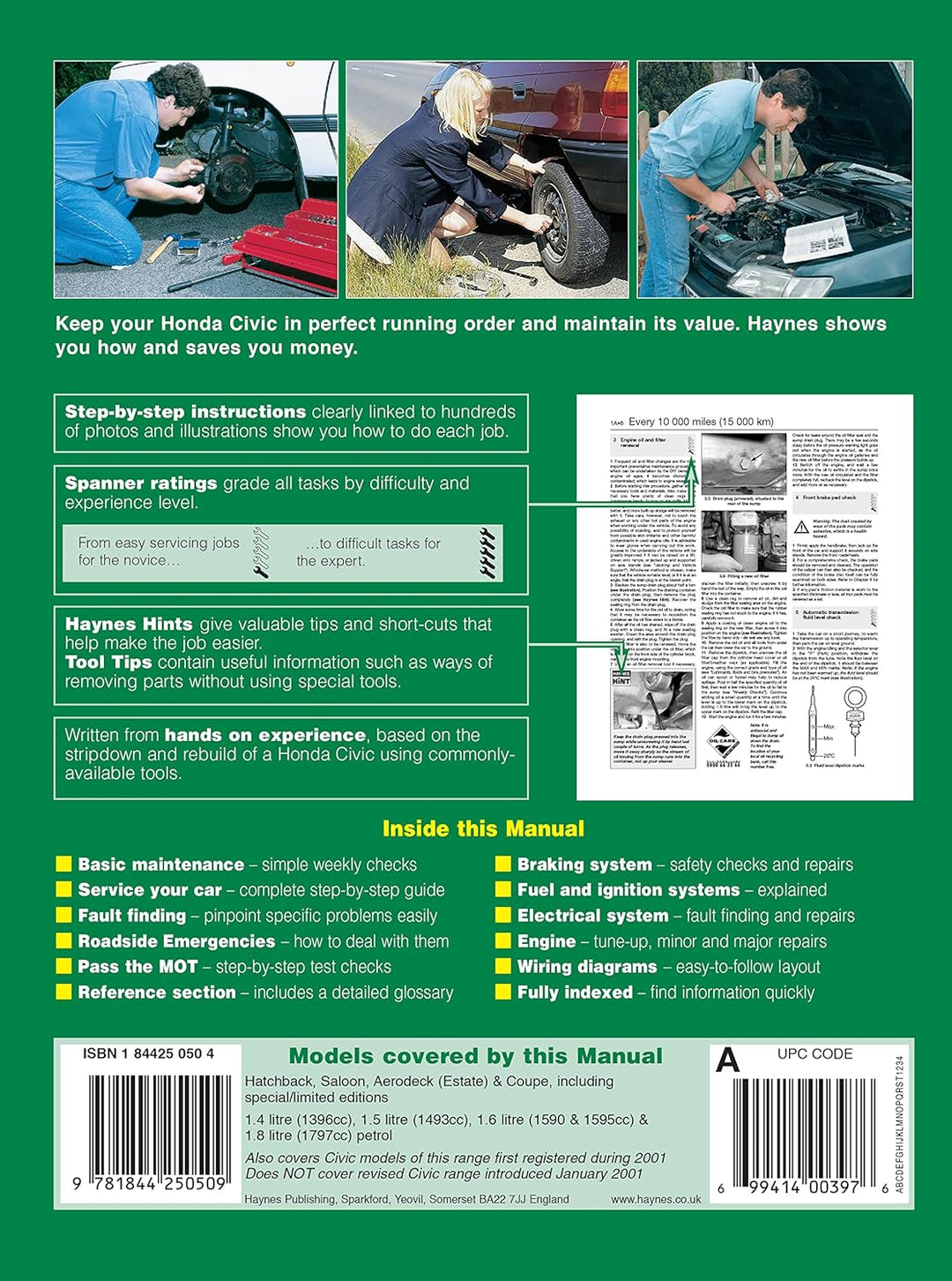 Honda Civic Service And Repair Manual: 95-00, Taschenbuch