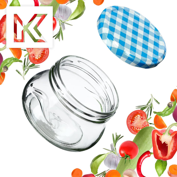 KADAX kleine Einmachgläser 300 ml, Miniaturgläser für Honig und Gewürze, Marmeladengläser mit Deckel
