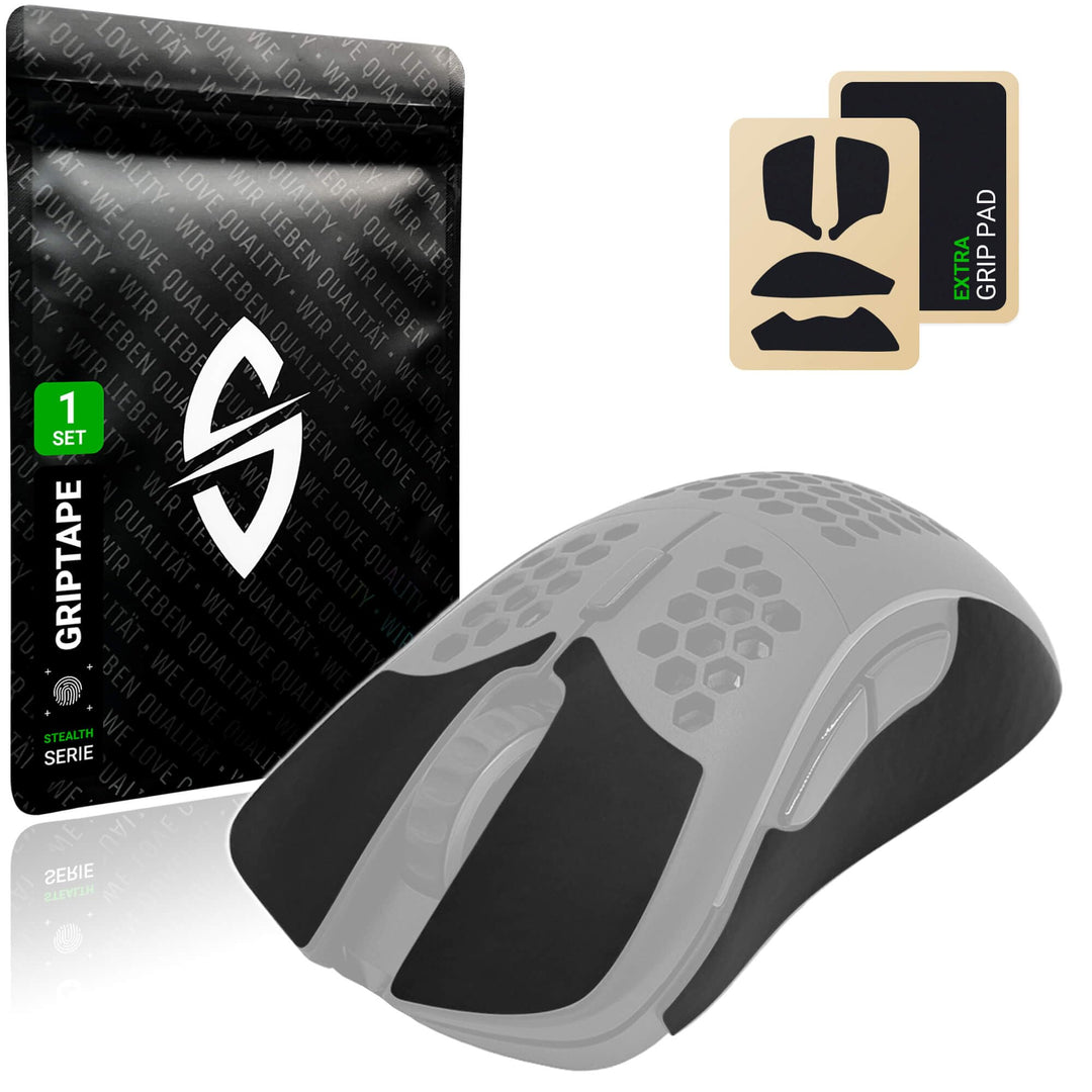 SensoryBoost Maus Grip Tape – kompatibel mit Glorious Model D (inkl. Zuschnitt-Pad) Schweissabsorbie