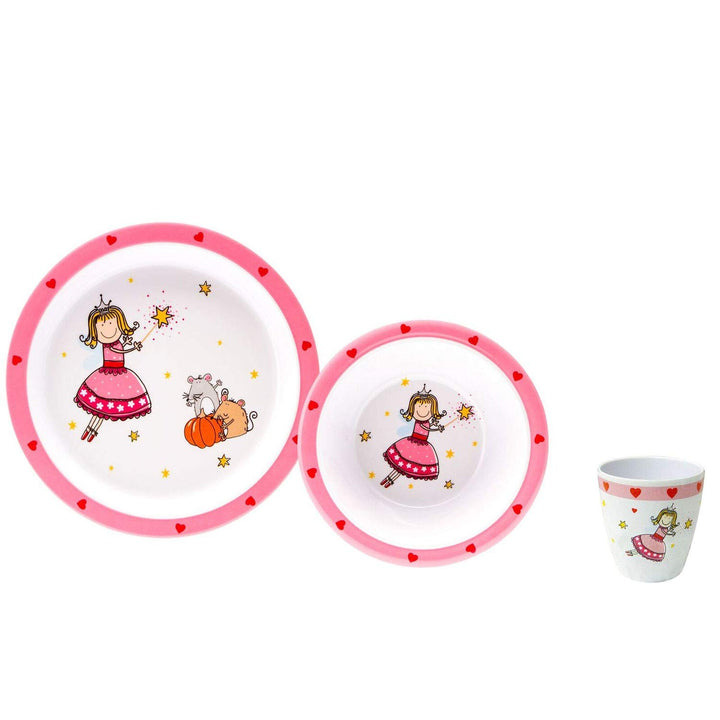 Kindergeschirrset für Mädchen, Zauberfee 3tlg, Geschirr für Kinder, spülmaschinenfest