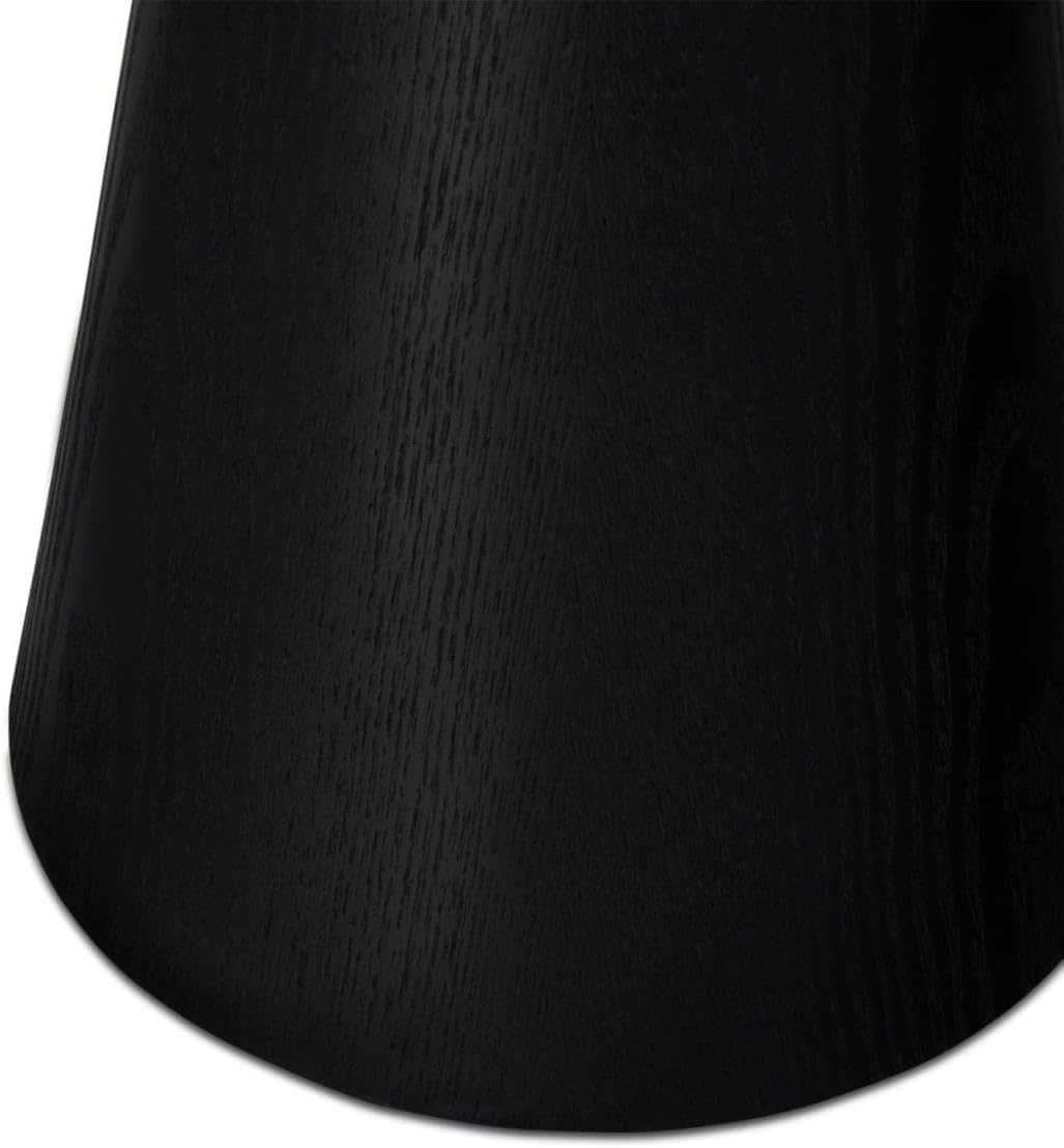 Furnhouse Ibbe Design Runder Schwarz Couchtisch Wohnzimmertisch ø45x50 cm Eichenoptik Design Skandin