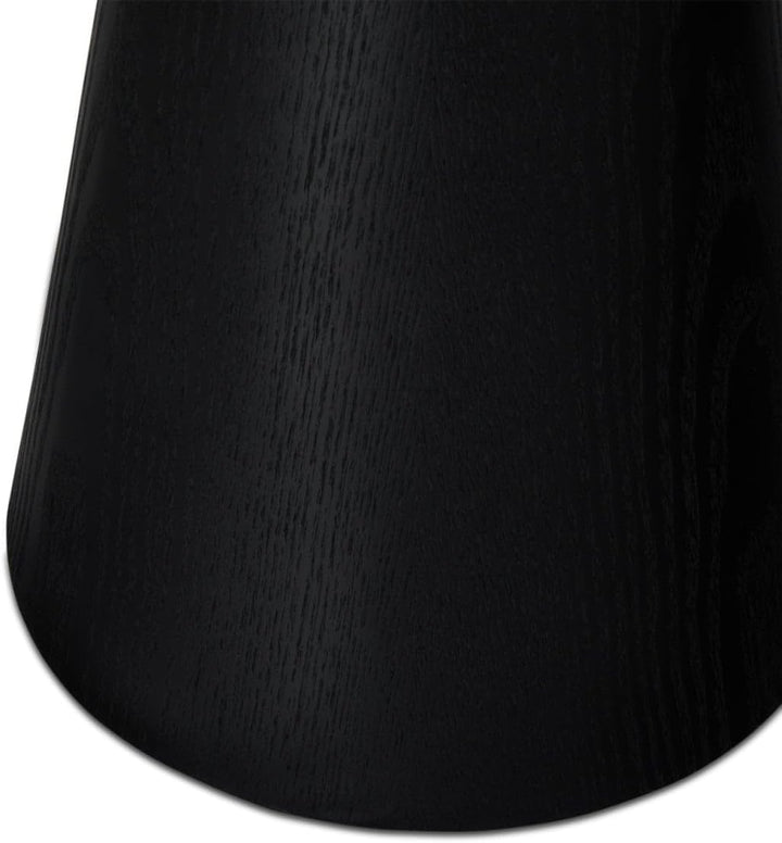 Furnhouse Ibbe Design Runder Schwarz Couchtisch Wohnzimmertisch ø45x50 cm Eichenoptik Design Skandin