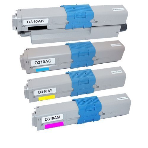 4X Alternativ Rebuilt Toner Set für Oki C: C301 DN C321 DN ersetzt : Oki 44973534 Magenta Oki 449735