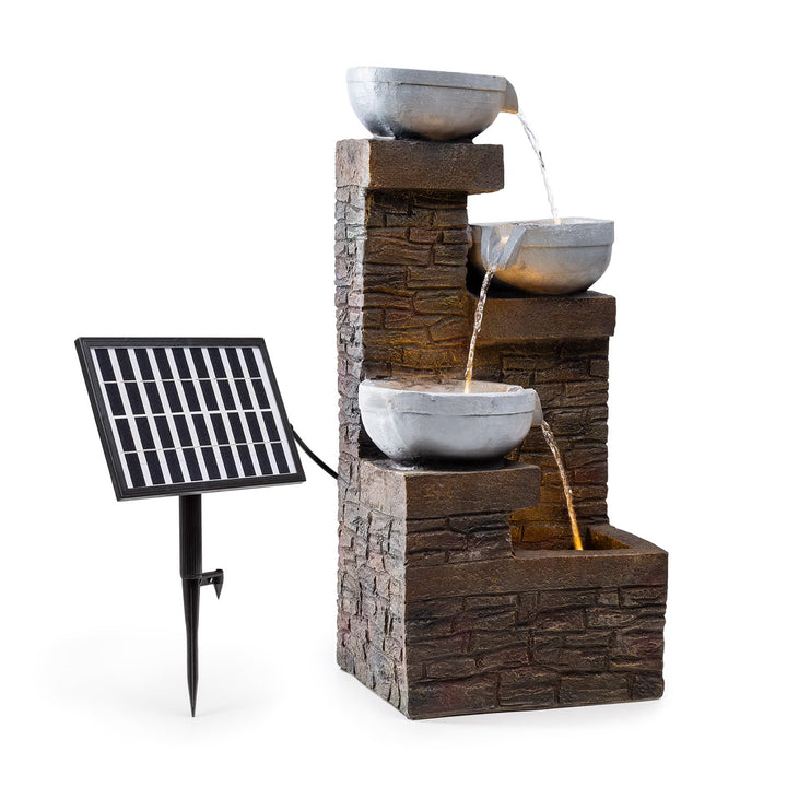 blumfeldt Fez Solarbrunnen Gartenbrunnen Zierbrunnen Dekobrunnen, Solarbetrieb, LED-Beleuchtung, 34