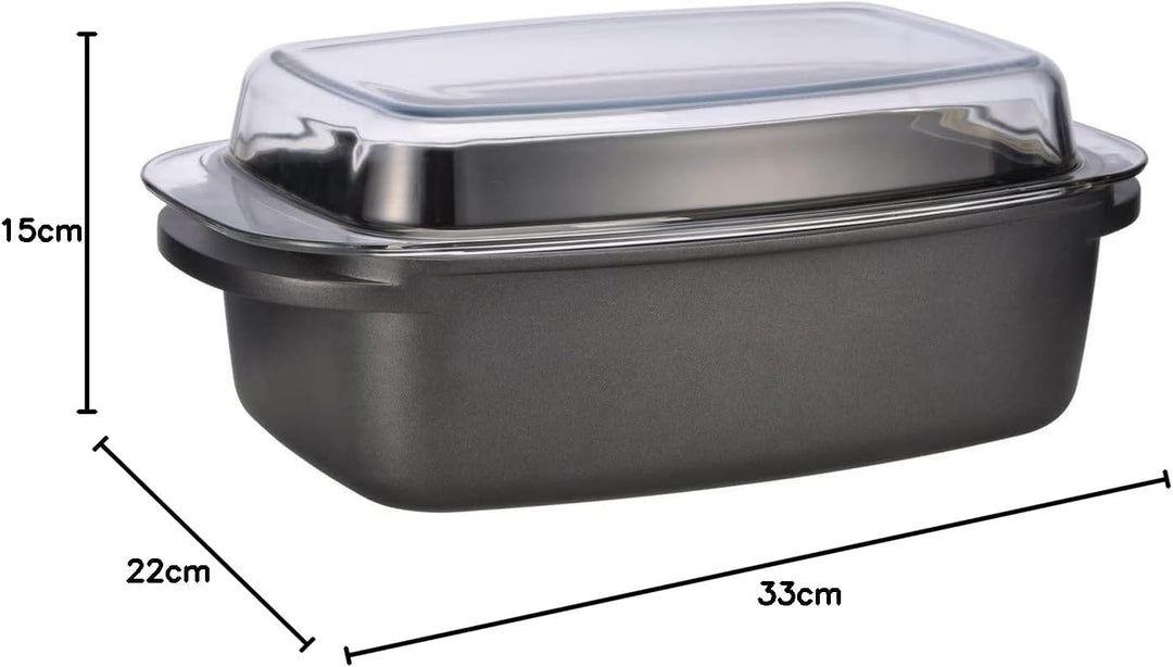 Haushalt International 6 Liter Alu Guss Bräter Alugussbräter Aluguss Bräter Antihaftbeschichtung Dec