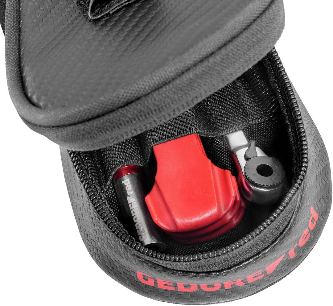 GEDORE red Fahrrad Werkzeugset für unterwegs, 13-teilig, Reifenwechsel, Bits, Knarre, Adapter, Steck