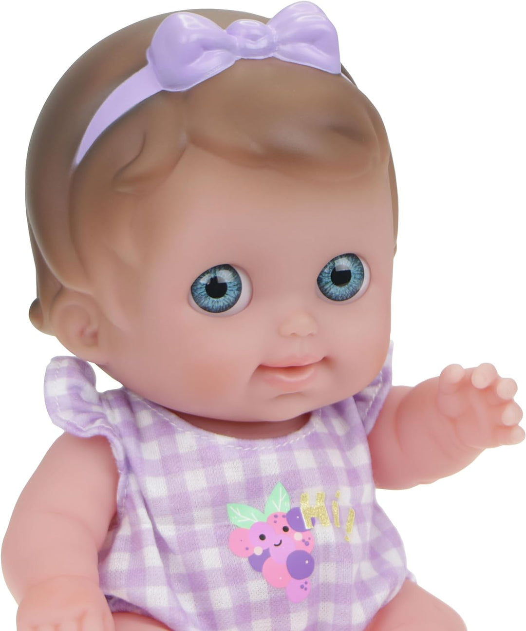 JC TOYS - Lil' Cutesies Puppe, 24 cm, weiches Vinyl, gekleidet mit einem blauen melierten Overall, i