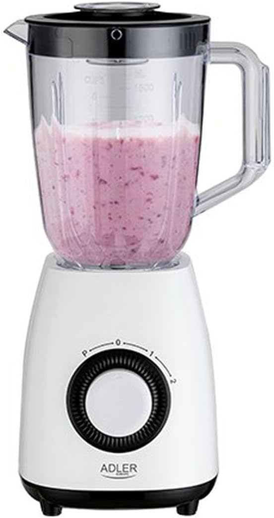 ADLER Praktischer Kunststoff-Mixer, 1000 W, 1,5 l Behälter, Impulsfunktion