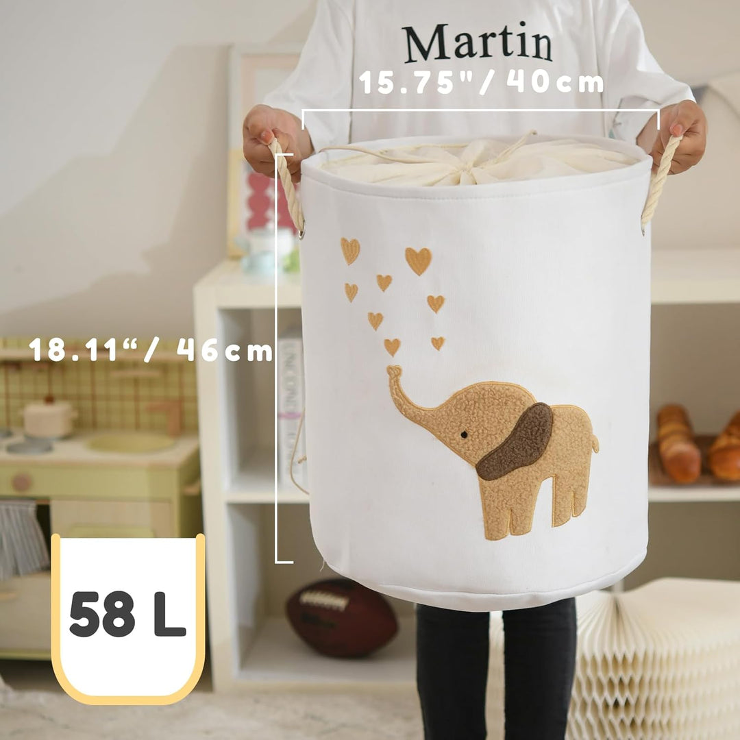 YFNHOME Faltbar Wäschekörbe Kinderzimmer, 58L Extra Gross Spielzeug Aufbewahrung Wäschekorb Aufbewah