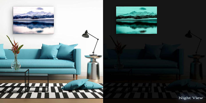 Startonight Bilder Tagtraum Eiszeit, Leinwandbilder Moderne Kunst, Landschaft Wanddeko Kunstdrucke,