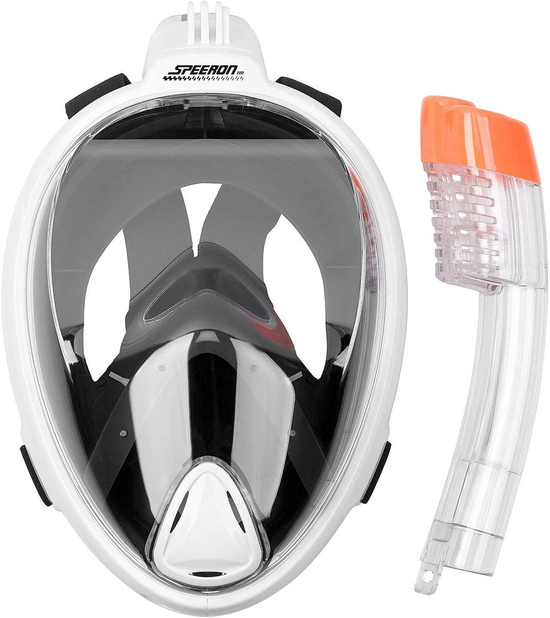 Speeron Schnorchelmaske: Tauchmaske mit Schnorchel und Action-Cam-Halterung, Grösse XL (Schnorchelma