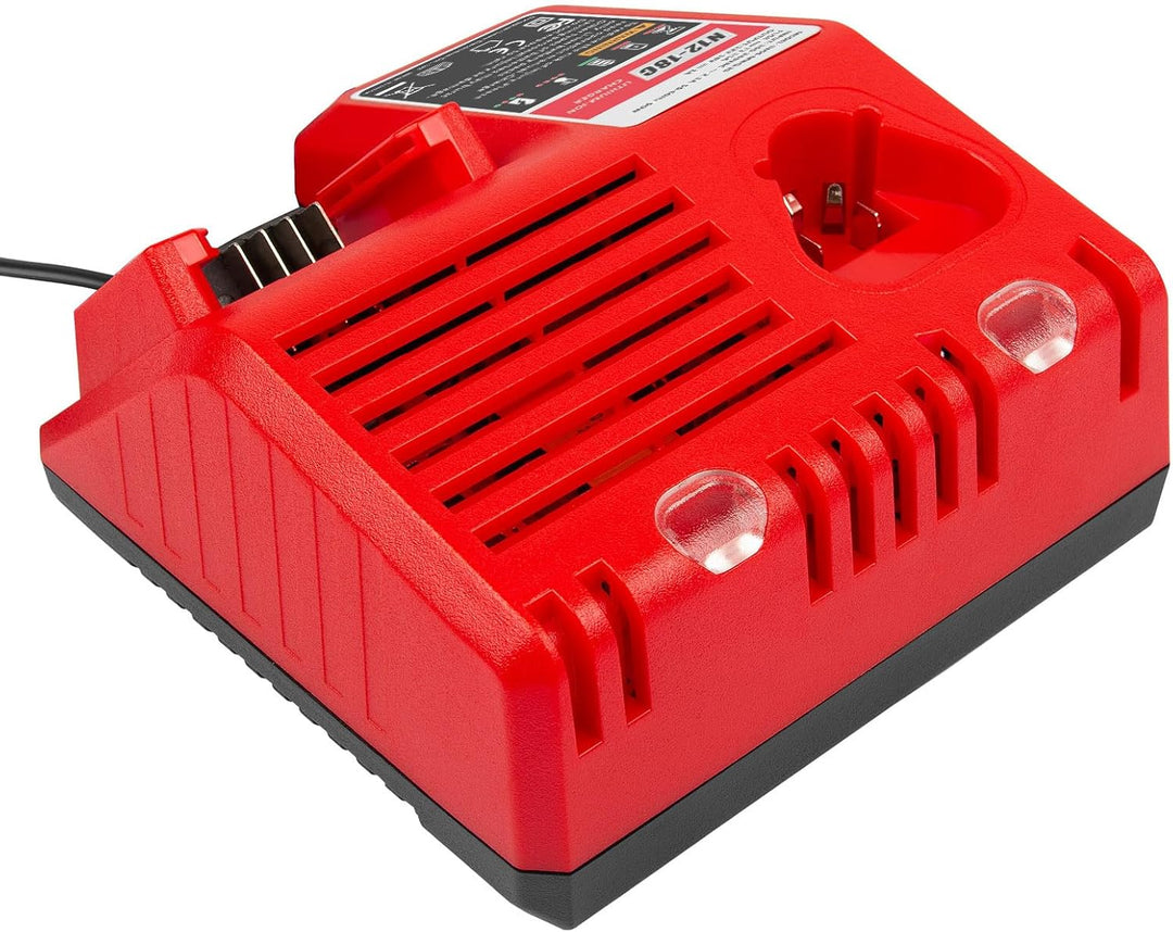 ASUNCELL M12 &amp; M18 Ladegerät für Milwaukee M18 M12 akku, Doppelte Ports Ersatzladegeräte für Milwauk