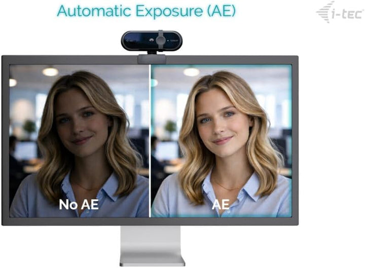 i-tec Solomon 100 Webcam 1080p mit Fester Fokus, Automatische Bildoptimierung und Integrierte Datens