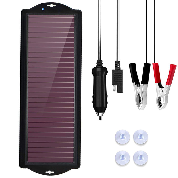Solar-Ladegerät-Auto-Ladegerät-Bundle,12V 2,5W wasserdichtes tragbares amorphes Solarpanel mit Zigar