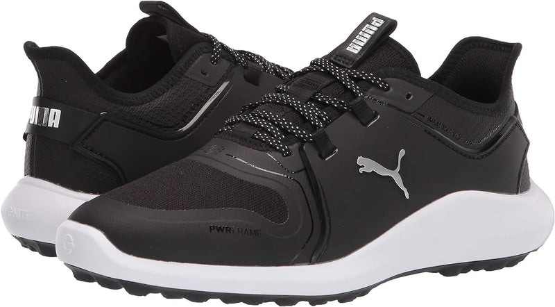 PUMA Herren Ignite Fasten8 Golfschuh 42.5 EU Puma Black Puma Silver Puma Weiss, 42.5 EU Puma Black P