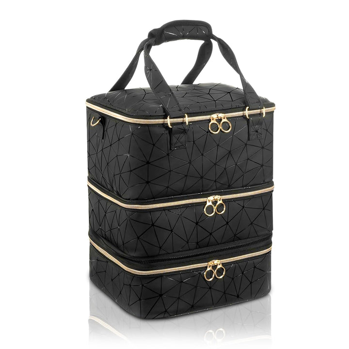 Nagellack Aufbewahrung, Tasche Organizer Gross für 84 Nagellack, Kosmetiktasche für Nageldesign Zube