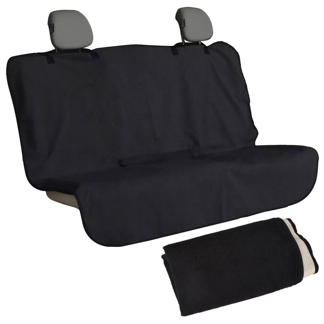 Naapesi Sitzschoner für Autositze, Autositzbezüge Universal Polyester, Schwarz Autositzbezüge Vorder