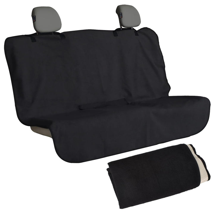 Naapesi Sitzschoner für Autositze, Autositzbezüge Universal Polyester, Schwarz Autositzbezüge Vorder