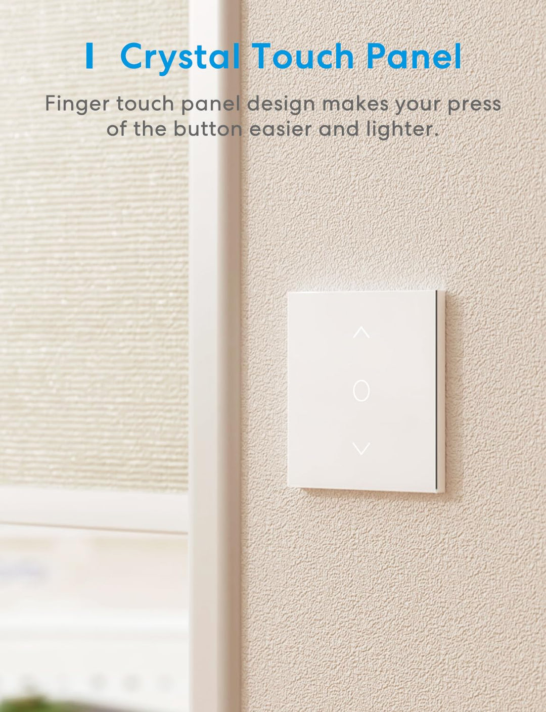 Meross Alexa Rolladen Zeitschaltuhr, meross WLAN Rolladenschalter, Smart LED Jalousien Schalter benö