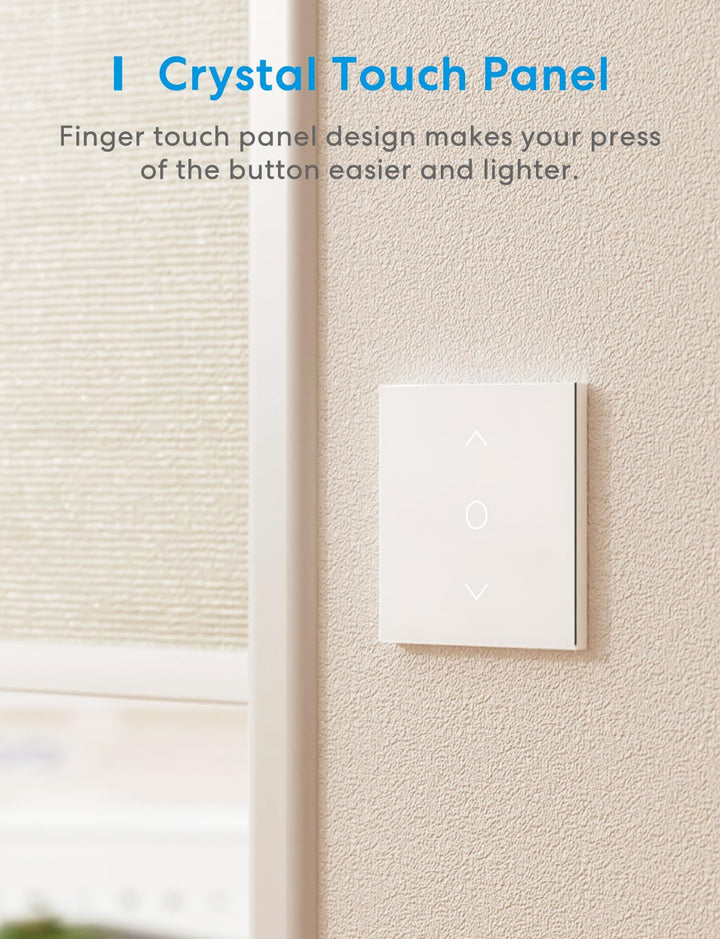 Meross Alexa Rolladen Zeitschaltuhr, meross WLAN Rolladenschalter, Smart LED Jalousien Schalter benö