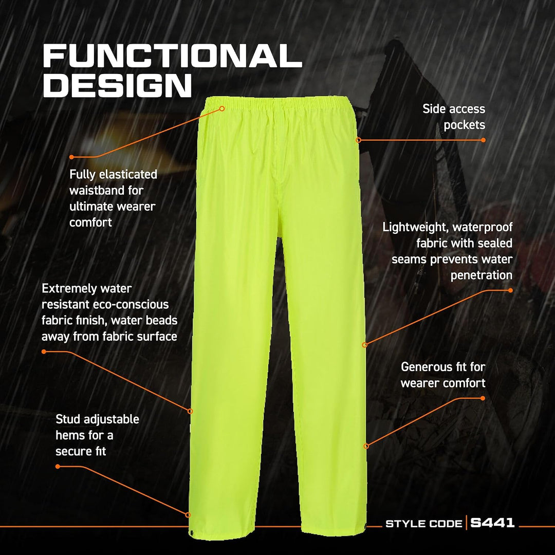 Portwest Rain Trousers XXL Gelb, XXL Gelb