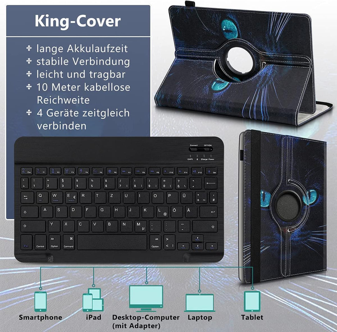 Tablet Hülle kompatibel mit Blackview Tab 20 16 15 13 12 11 10 Pro 9 8 8E Tasche Schutzhülle Bluetoo