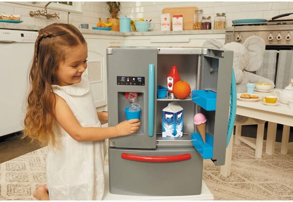 Little Tikes - First Fridge - Interaktiver und realistischer Kühlschrank für Kinder - Mit Licht und