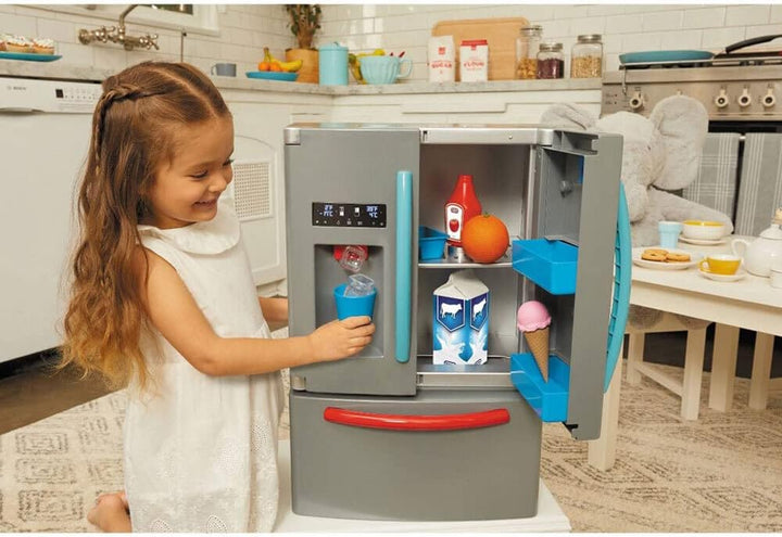 Little Tikes - First Fridge - Interaktiver und realistischer Kühlschrank für Kinder - Mit Licht und