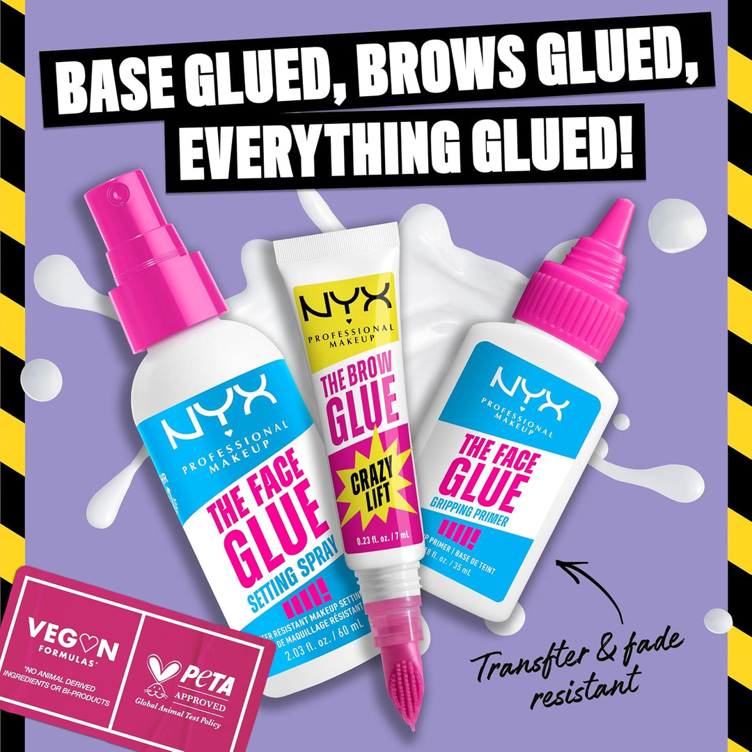 NYX Professional Makeup Brow Glue Crazy Lift, Ultra starkes Augenbrauengel, Für bis zu 24h Halt, 7ml