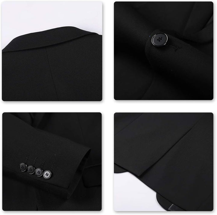 YOUTHUP Herren Anzug 2 Teilig Anzüge Modern Slim Fit Herrenanzug für Business Hochzeit Sakko Hose S