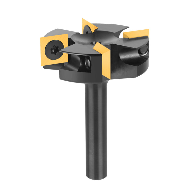 SpeTool Planfräser 8mm Schaft 40mm Durchmesser Hobelfräser für Oberfräse Wendeplatten spoilboard 4 F