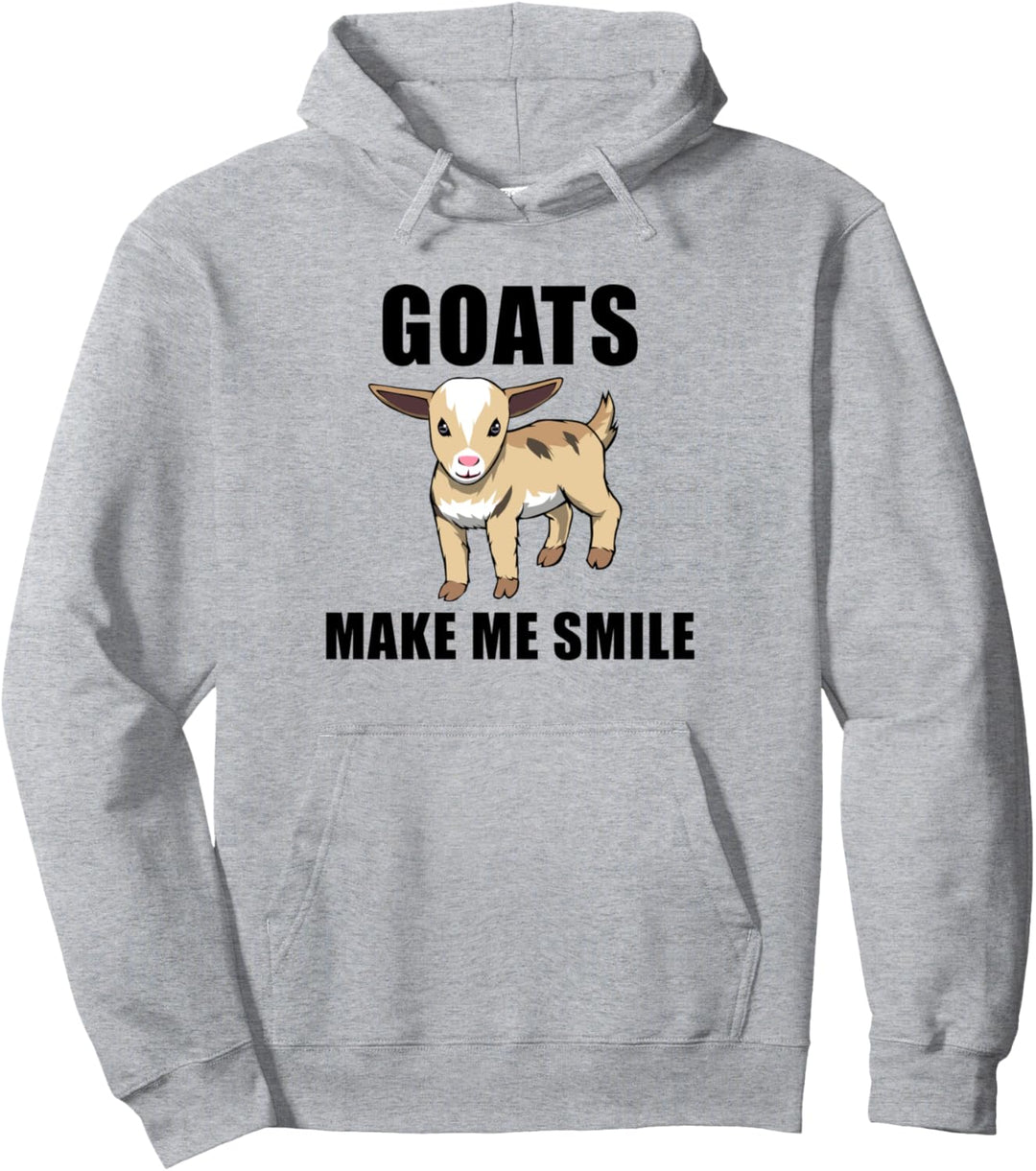 Kleine Ziege Lächelnd Bauernhof Tier Pullover Hoodie