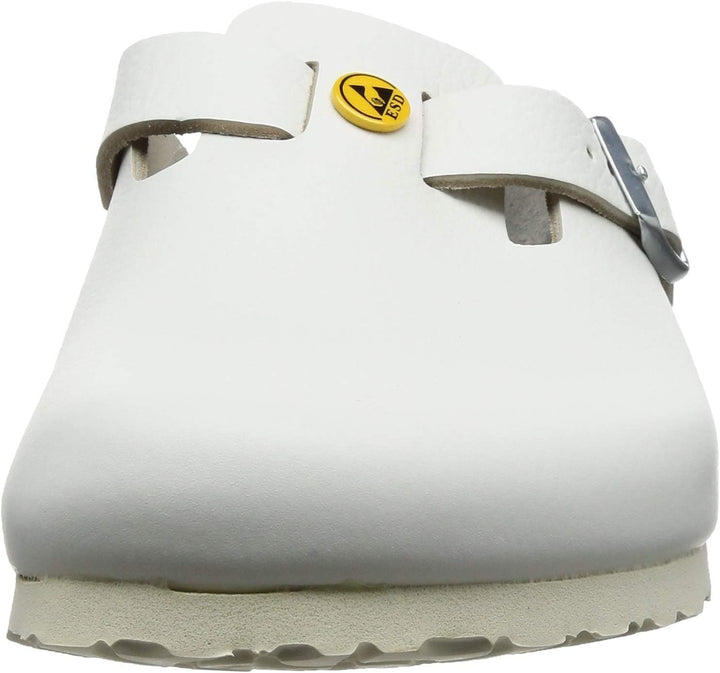Birkenstock Herren Boston EsdBoston Antistatik/Naturleder, blau, Grösse 42, Normale Sohle 36 EU Weis