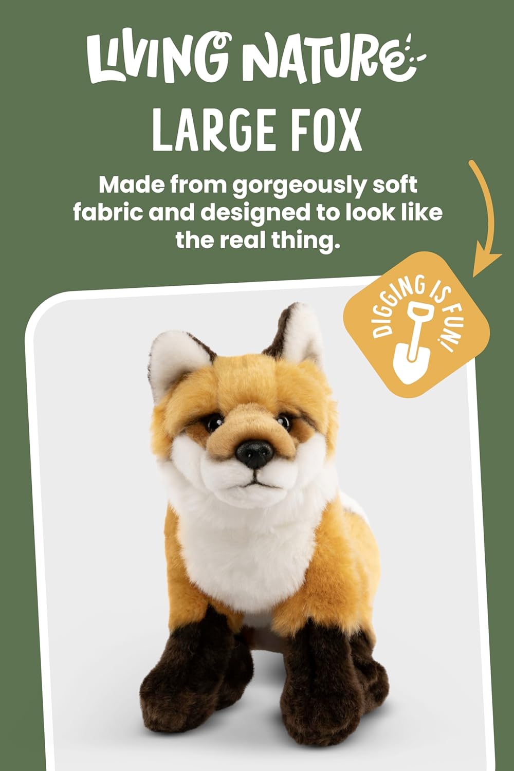 Living Nature Stofftier - Grosser Fuchs (40cm) 40 cm Fuchs, 40 cm Fuchs