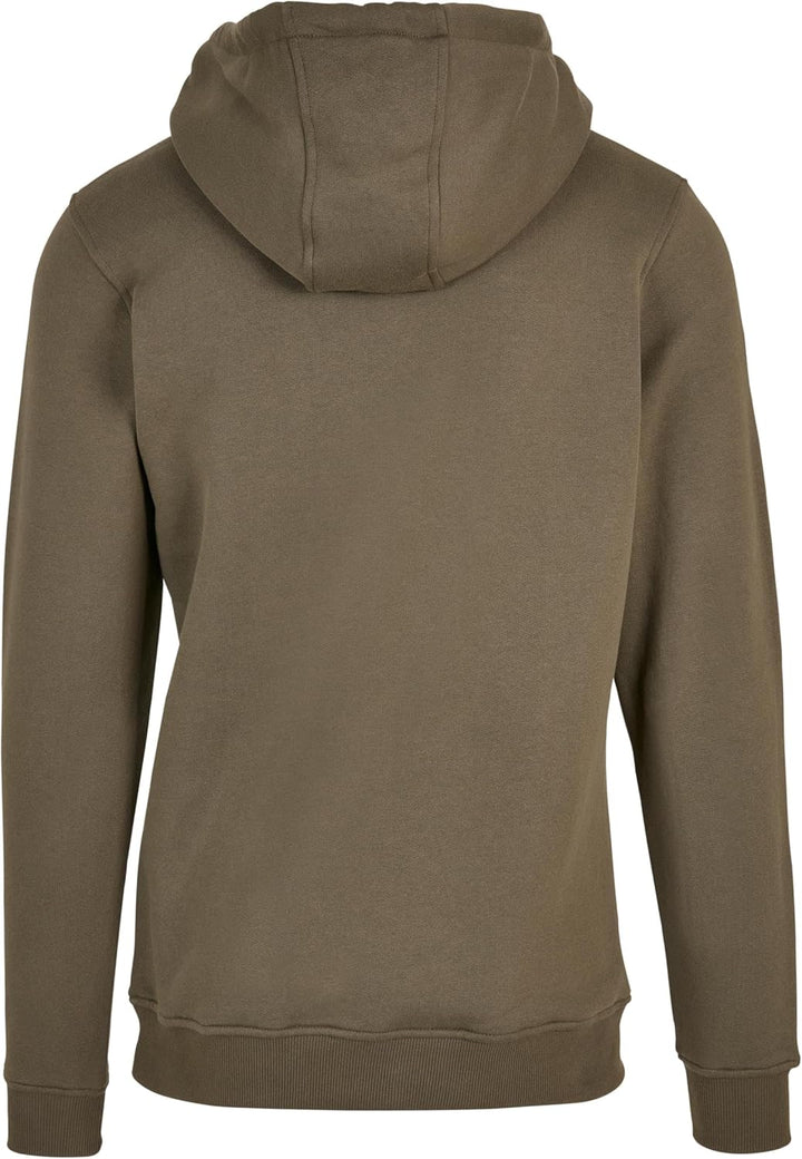 Build Your Brand mens Organic Hoody Hooded Sweatshirt L Olive, L Olive