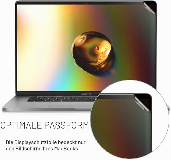 kwmobile Schutzfolie matt kompatibel mit Apple MacBook Pro 16" (2019) A2141 - Folie Displayschutz -
